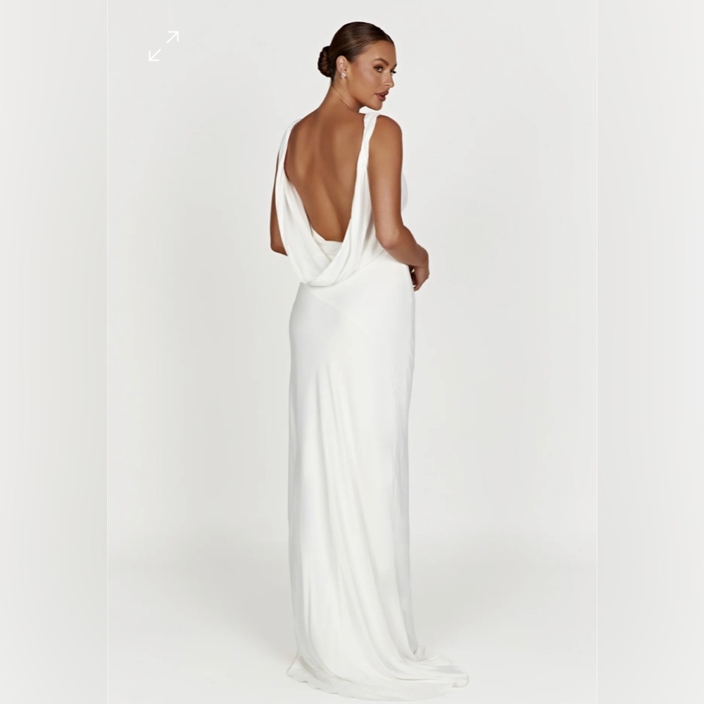 Meshki AMANZA Maxi Dress With Cowl Back - White